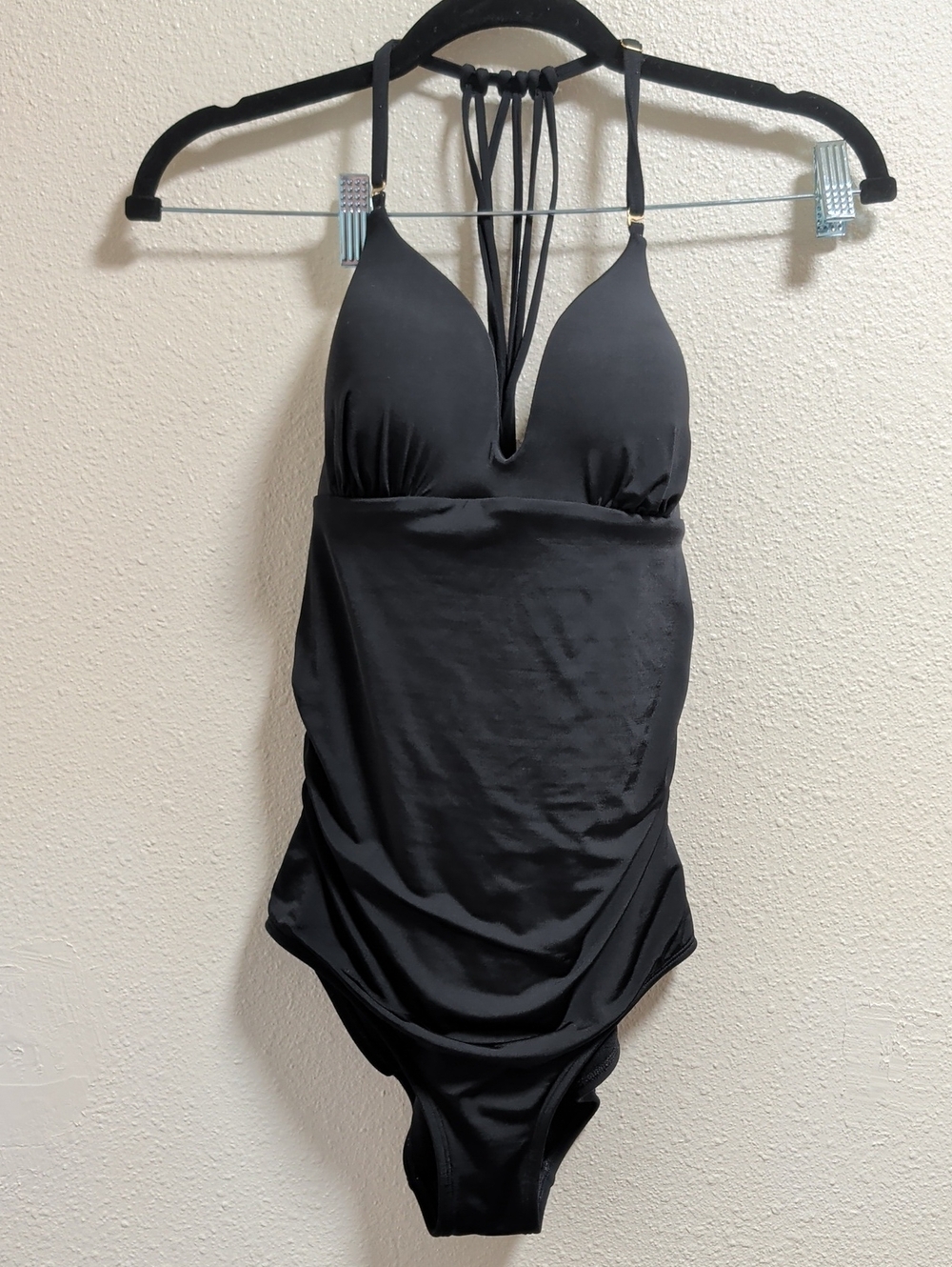 Athleta Black Strappy One-Piece Swimsuit Size Small